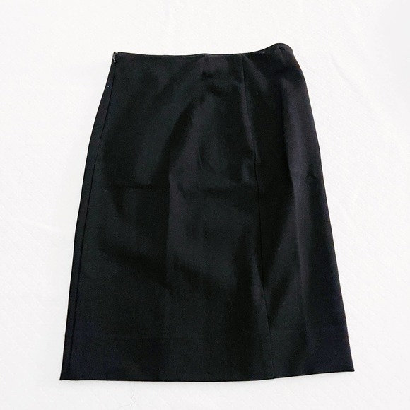 Diane Von Furstenberg DVF Black Hidden Front Pocket Pencil Skirt SZ4 - Picture 4 of 5